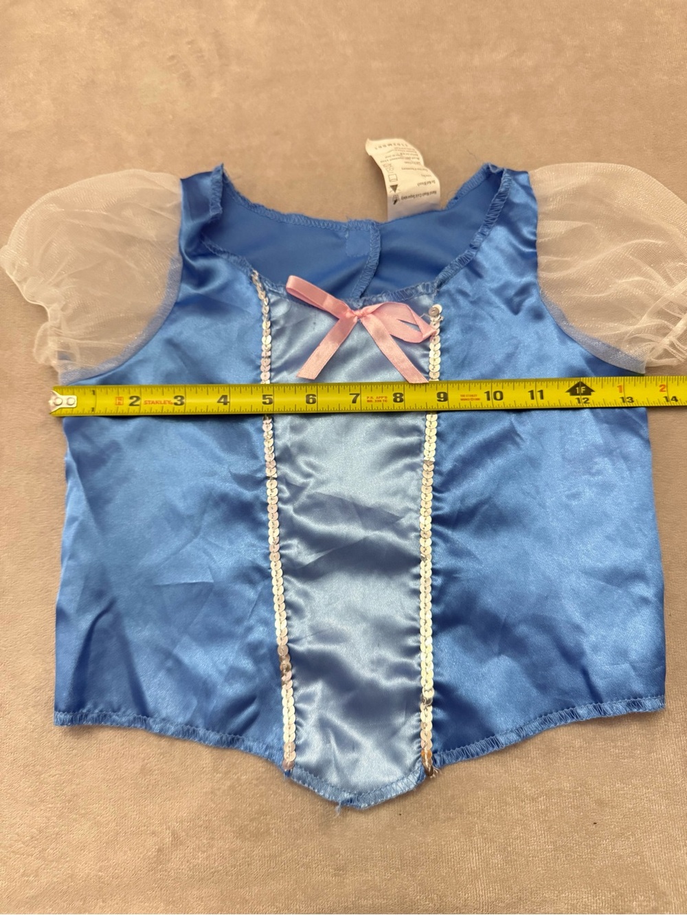 Cinderella Pretend Play Costume Girls Size 4-6X 2 Piece Blue Princess Outfit - Picture 8 of 11
